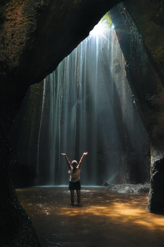 man standing on water